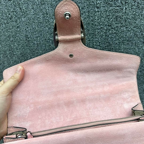 100% Authentic GUCCI Dionysus Brown Canvas Shoulder Bag - Picture 7 of 13